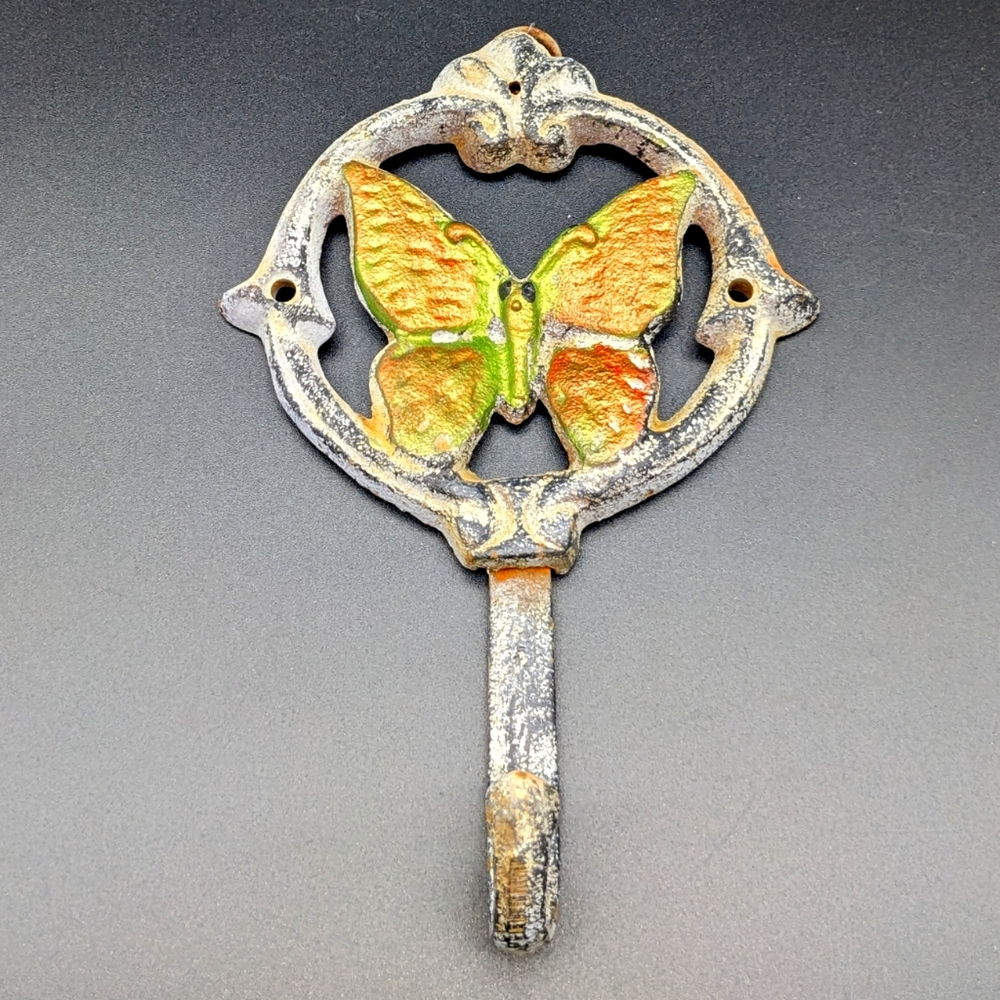 Vintage Cast Iron Butterfly Hook
